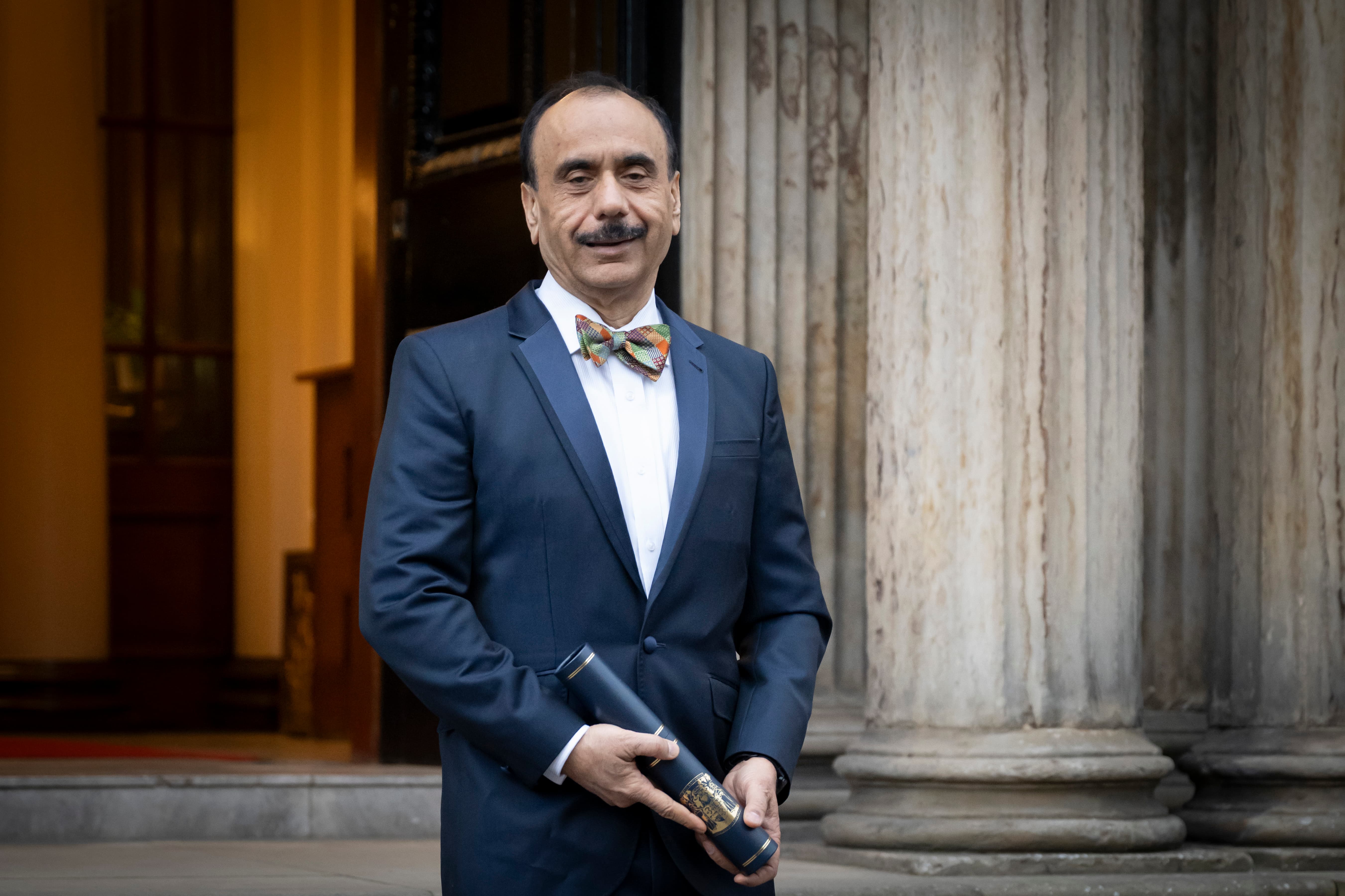 Professor Tewari outside the College